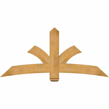 Ekena Millwork Davenport Rough Sawn Timber Gable Bracket, Western Red Cedar, 72"W x 33"H x 6"D x 6"F, 11/12 Pitch GBW072X33X0606DAV00RWR